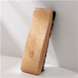 Щётка для одежды и обуви деревянная SAVANNA, 15.2×4.7×4.5 см, 154 пучка, натуральный ворс