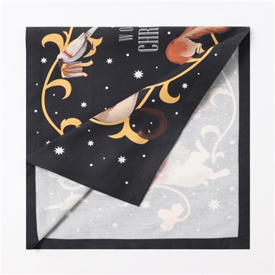 Дорожка на стол Этель Fairy tale 30×70 см, 100% хлопок, саржа 190 г/м², чёрная