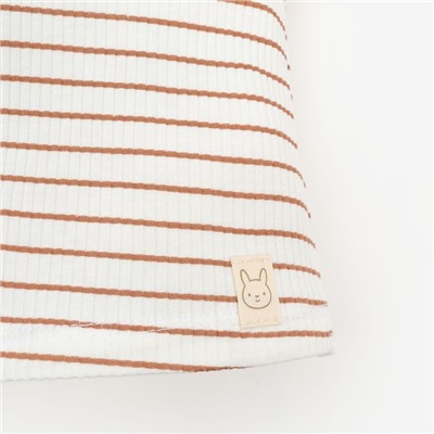 Лонгслив Крошка Я BASIC LINE, рост 62-68 см, полоска бежевая