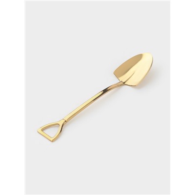 Ложка десертная из нержавеющей стали Magistro «Лопата», длина 12 см, цвет золотой