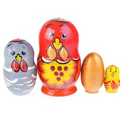 Матрешка Сказка Золотое яичко 4 в 1