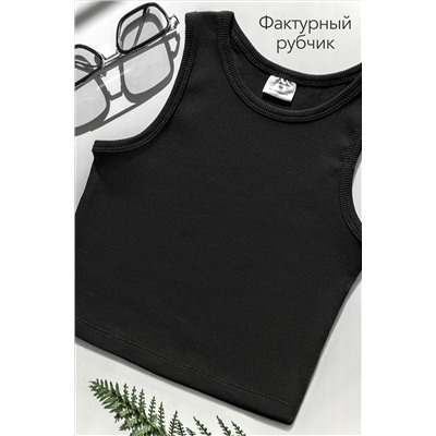 Майка-топ в рубчик для девочки Happyfox