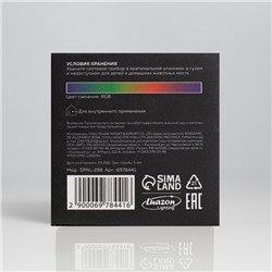 Ночник проектор «Двойной диско-шар» 7 см, 5 В, свечение RGB