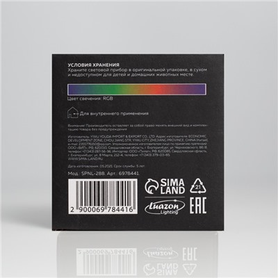 Ночник проектор «Двойной диско-шар» 7 см, 5 В, свечение RGB