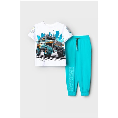 Комплект трикотажный для мальчиков: фуфайка (футболка), брюки PLAYTODAY, 1239623