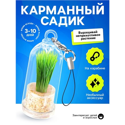 Набор для опыта «Живой брелок», мини-сад, выращивание травы