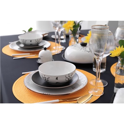 Салатник Доляна «Весенний вечер», 600 мл, d=15.5 см, белый