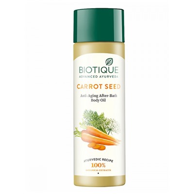 Biotique Carrot Seed Anti-Ageing After-Bath Body Oil/Биотик Морковное Омолаживающее Масло После Душа 120мл