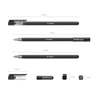 Ручка гелевая G-Cube 0.5 мм черная 46447 ErichKrause