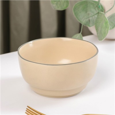 Миска «Крем», 300 мл, 11×5.5 см, керамика, бежевая