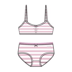 Комплект трикотажный для девочек: топ, трусы