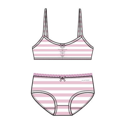 Комплект трикотажный для девочек: топ, трусы