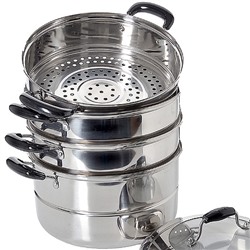 21465 Мантоварка 4х-ярусная 12л 32см нерж/ст МВ (х2)