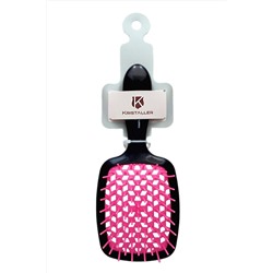 Kristaller Расчёска массажная для быстрой сушки волос WS023, черно-розовый, пластик, 20,5 см KRISTALLER, 1134966