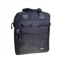 Сумка мужская  текстильная, цвет  черный