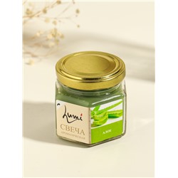 Ароматическая свеча в банке, 70 г, воска, алое