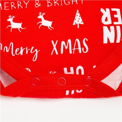 Платье - боди для девочки «Крошка Я» Joy, рост 86-92 см, красное