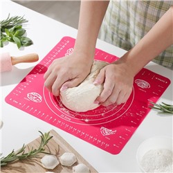 Коврик для выпечки с разметкой Доляна «Эрме», силикон, 28×25.5 см, цвет МИКС