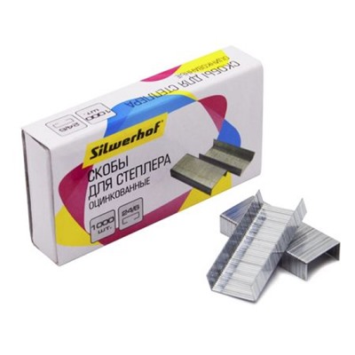 Скобы №24/6 1000шт 422545 (421012-40) SILWERHOF