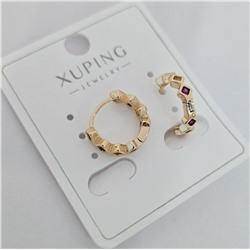 Серьги коллекция "Xuping" покрытие позолота, вставка: фианиты, арт.004.005