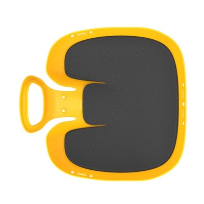 Санки-ледянки с мягкой сидушкой «Вираж», жёлтые, 39×37 см