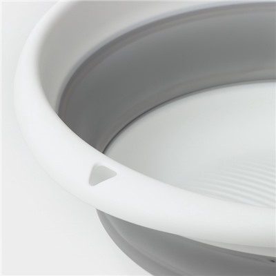 Таз складной «Флекс», 10 л, 39.5×40×5.5 см, смоки