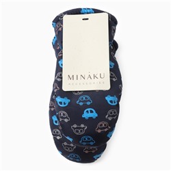 Варежки зимние детские MINAKU, темно-синие, 18 см