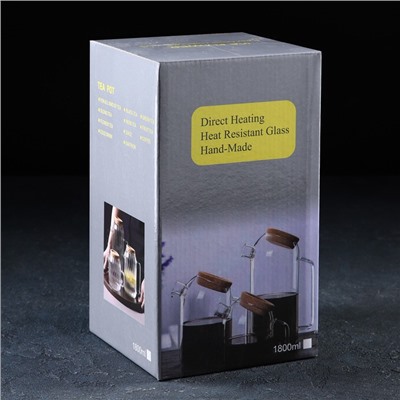 Кувшин стеклянный с пробковой крышкой «Эко», 1.6 л, 18×11×25 см