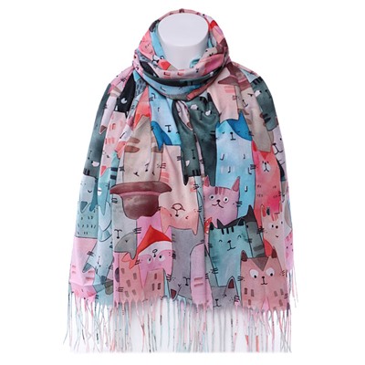 Палантин CY2593 Кошки