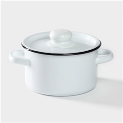 Кастрюля эмалированная, 1.5 л, d=15 см, цилиндрическая, цвет МИКС