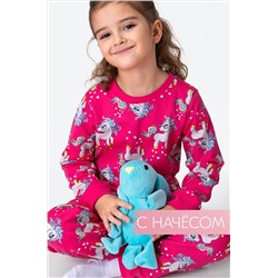 Пижама из футера с начесом для девочки Happyfox