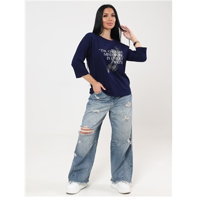 Фрактал - футболка чернильный