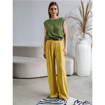 Свободные брюки изо льна с вискозой