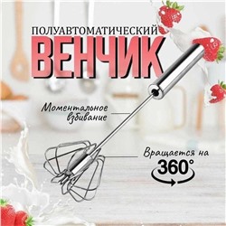 Венчик для взбивания ручной нажимной, Артикул: 128142