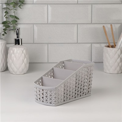 Органайзер для хранения, 4 ячейки, 19×10.5×8 см, МИКС