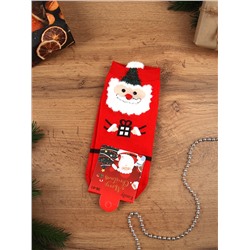 Носки р. 35-40 Новый год короткие / L815 /уп 10/400/1200/ ОДНА ПАРА/ МАРКА