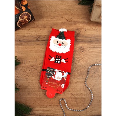 Носки р. 35-40 Новый год короткие / L815 /уп 10/400/1200/ ОДНА ПАРА/ МАРКА