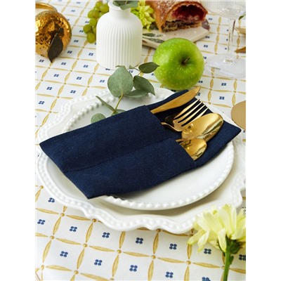 Набор конвертов для приборов Home collection blue-2 шт., 22×10 см, 100% лён