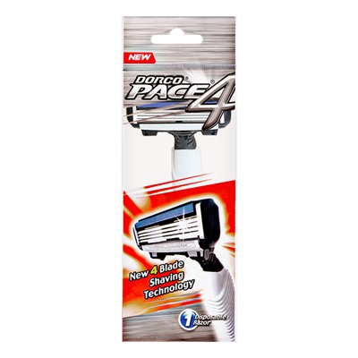 Станок для бритья с несъемной головкой DORCO PACE-4 (1 шт.), FRA 100-1P