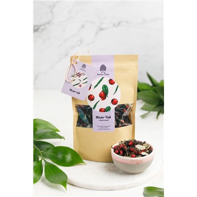 Иван-чай с брусникой / CraftTea / дой пак / 40 г / Сибирский кедр