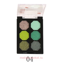 Farres Тени 6-цветов Fruit Peach тон 04 зеленые оттенки 1839