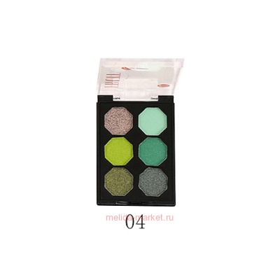 Farres Тени 6-цветов Fruit Peach тон 04 зеленые оттенки 1839