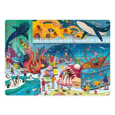 Пазл 100 "Ночь в музее. Океанариум"