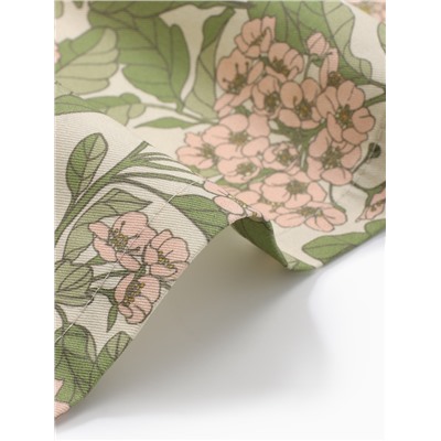 Дорожка на стол Этель Spring garden 40×149 см, 100% хлопок, саржа 190 г/м², зелёная/розовая