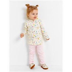 Футболка с длинным рукавом Крошка Я Flower, рост 62-68 см, бежевая