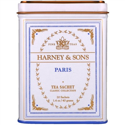 Harney & Sons, Парижский чай, 20 пакетиков, 1.4 унций (40 г)