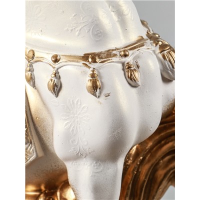 УЦЕНКА Фигура "Конь огненный" 40,5х36х15 см, белый с золотом