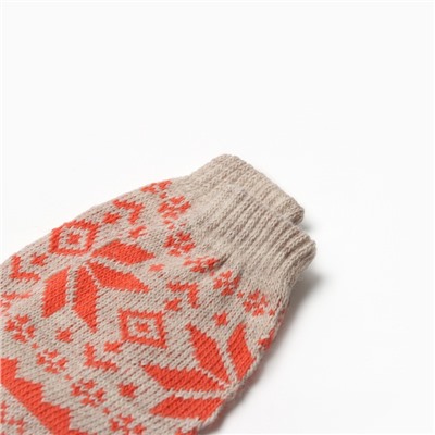 Носки женские новогодние шерстяные, серые, размер 25-27