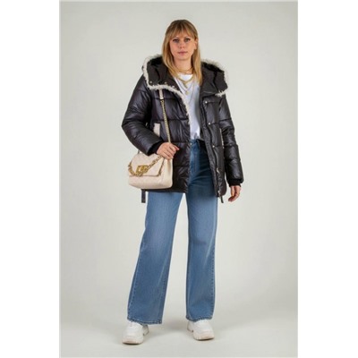 Зимняя куртка с меховой отделкой арт.2813 (Черный)