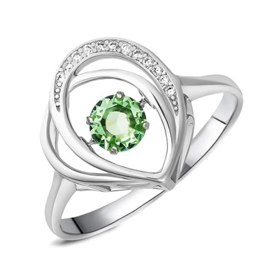 Кольцо, празиолит кварц, BY-3172